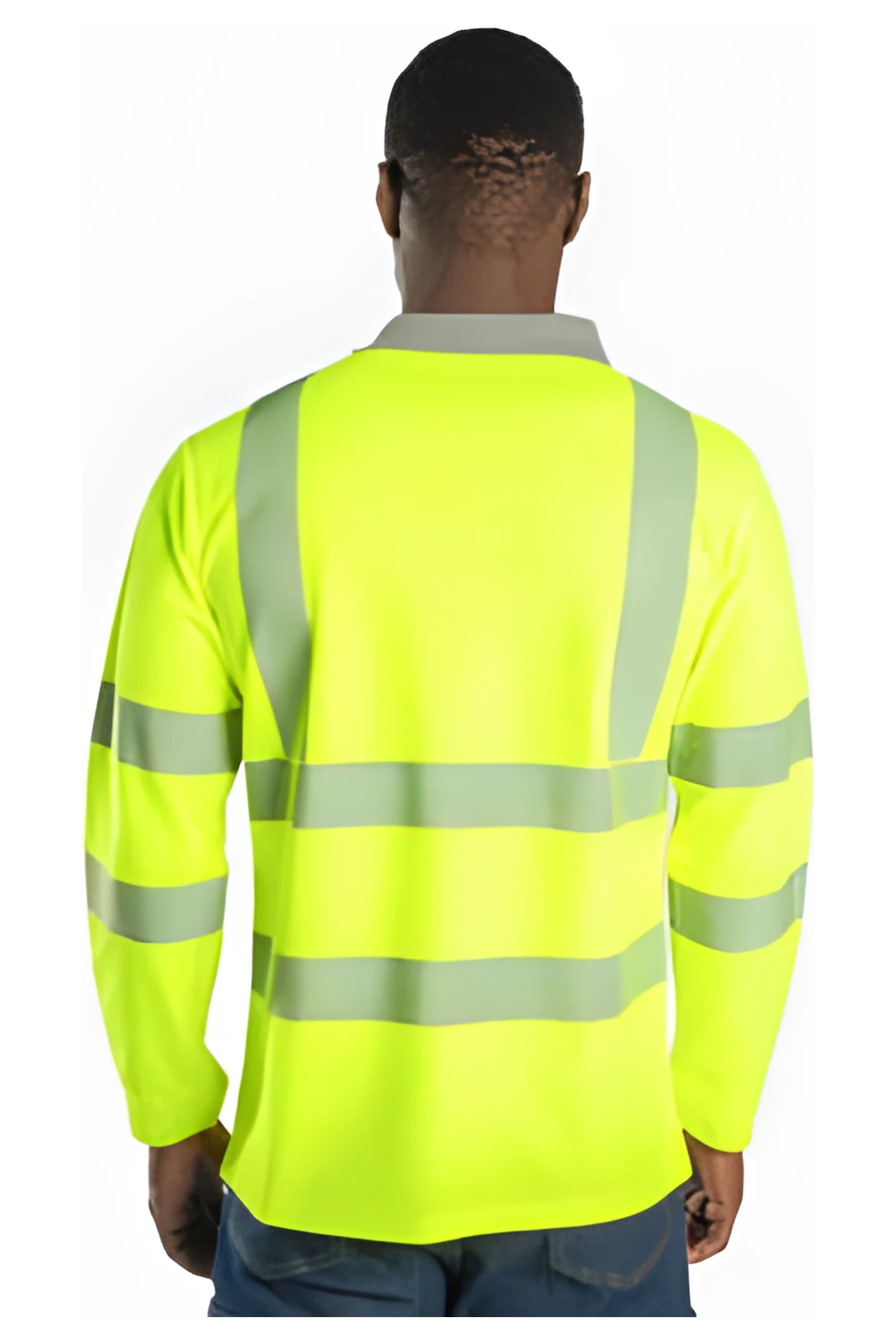 Alaska Hi-Vis Langarm-Poloshirt (SW8144) – Rückansicht