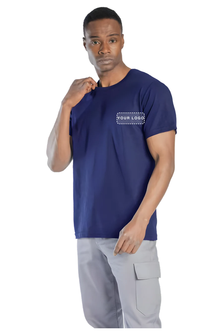 Regular Basic Rundhals-T-Shirt