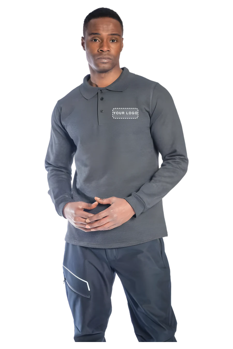 Regular Polo-Sweatshirt