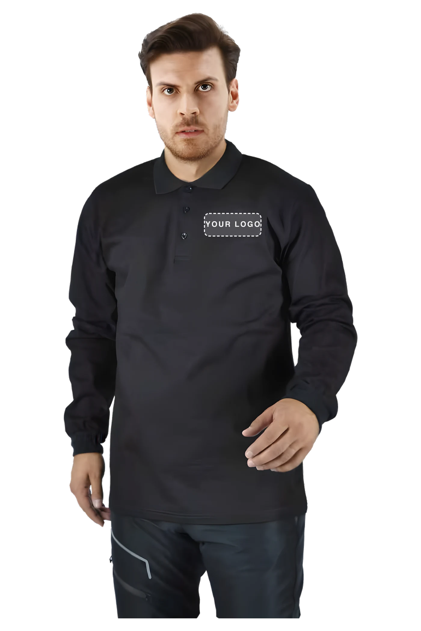 Verstärktes Schweißer-Langarmshirt (SW8108) – Frontansicht