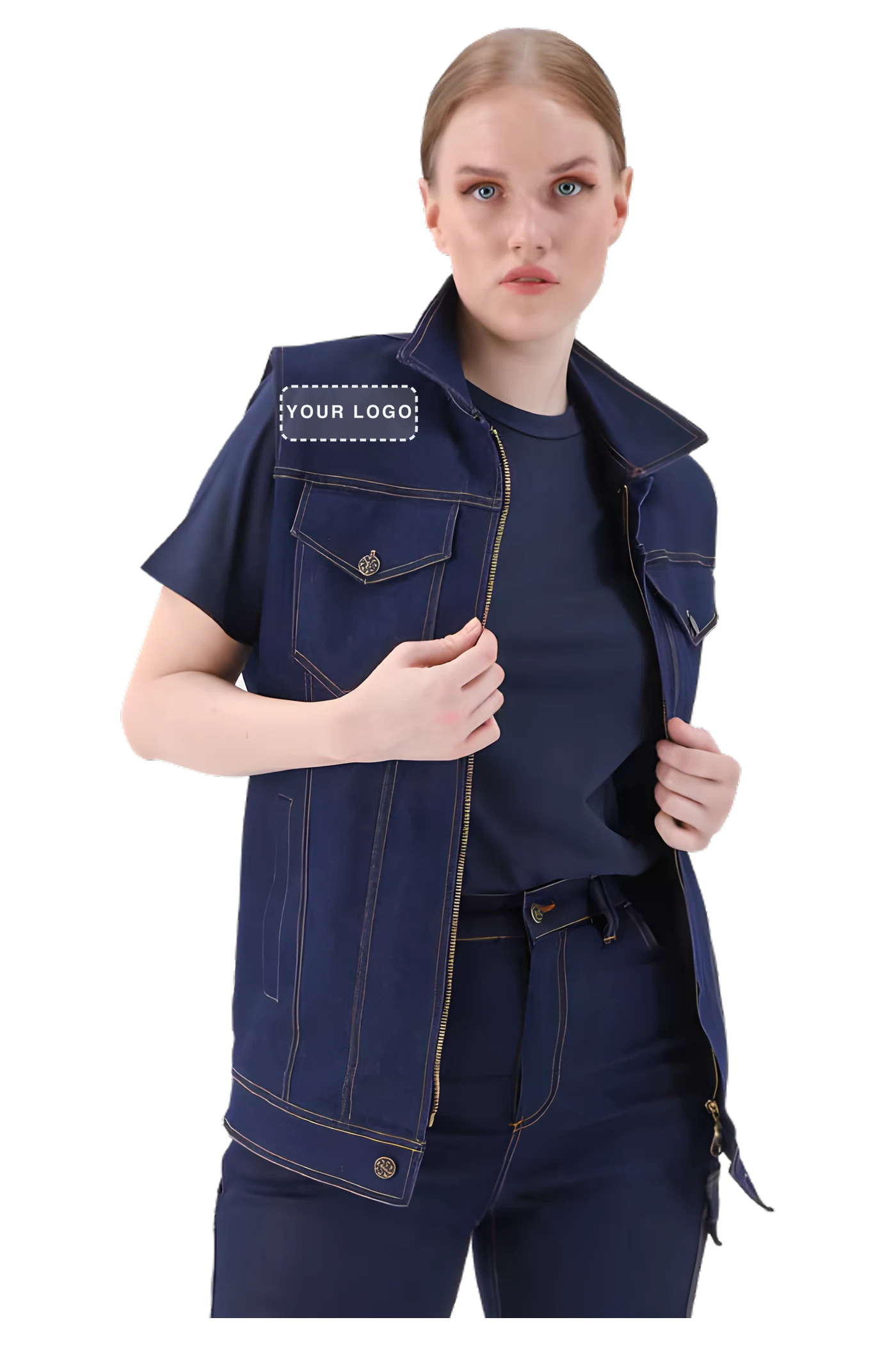 Texas Jeansweste (SW2152) – Frontansicht