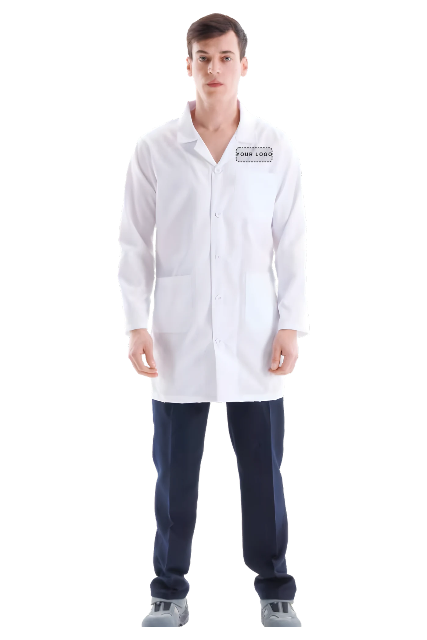 Unisex-Arbeitskittel (SW6106) – Frontansicht